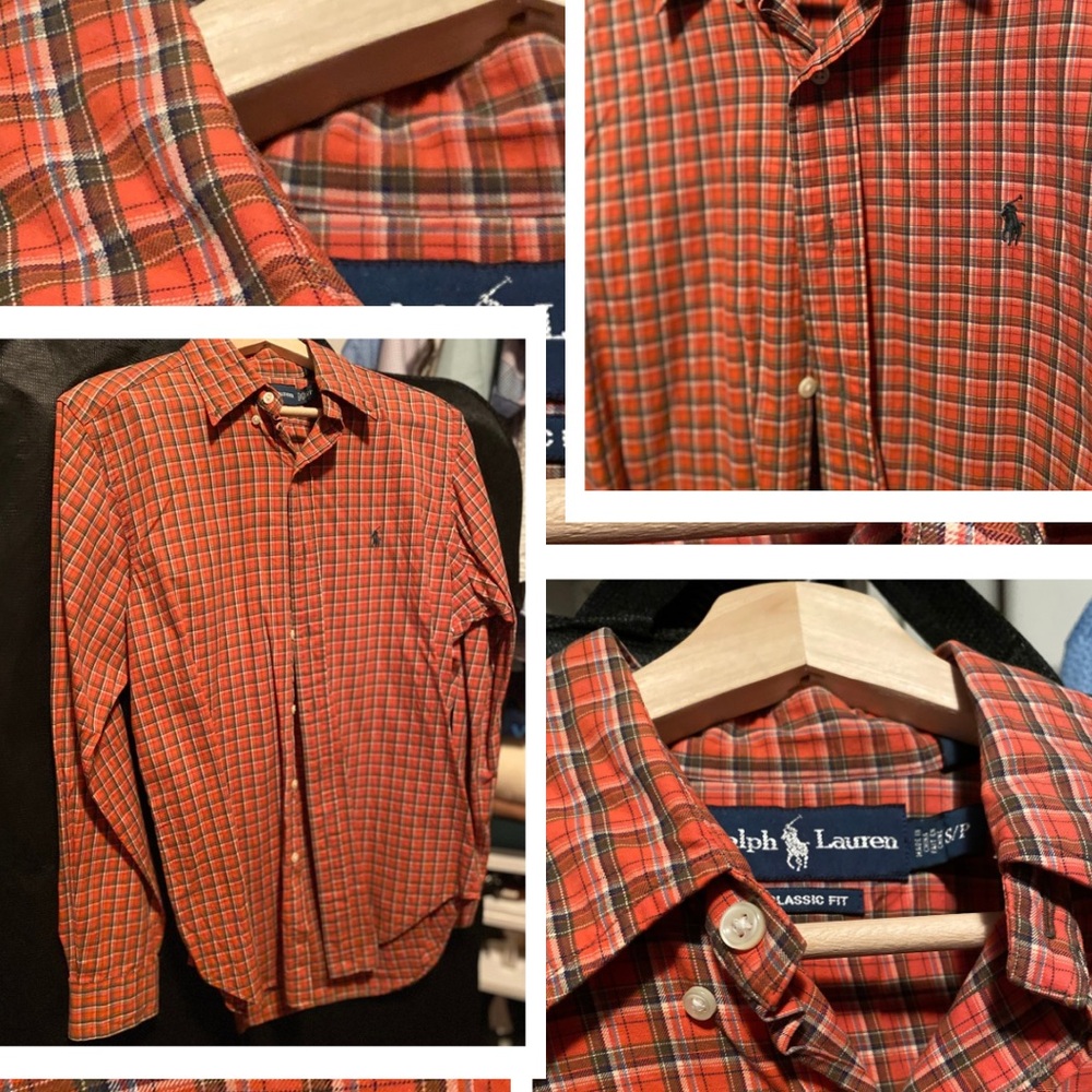Ralph Lauren Men's Red and Black Checkered Shirt